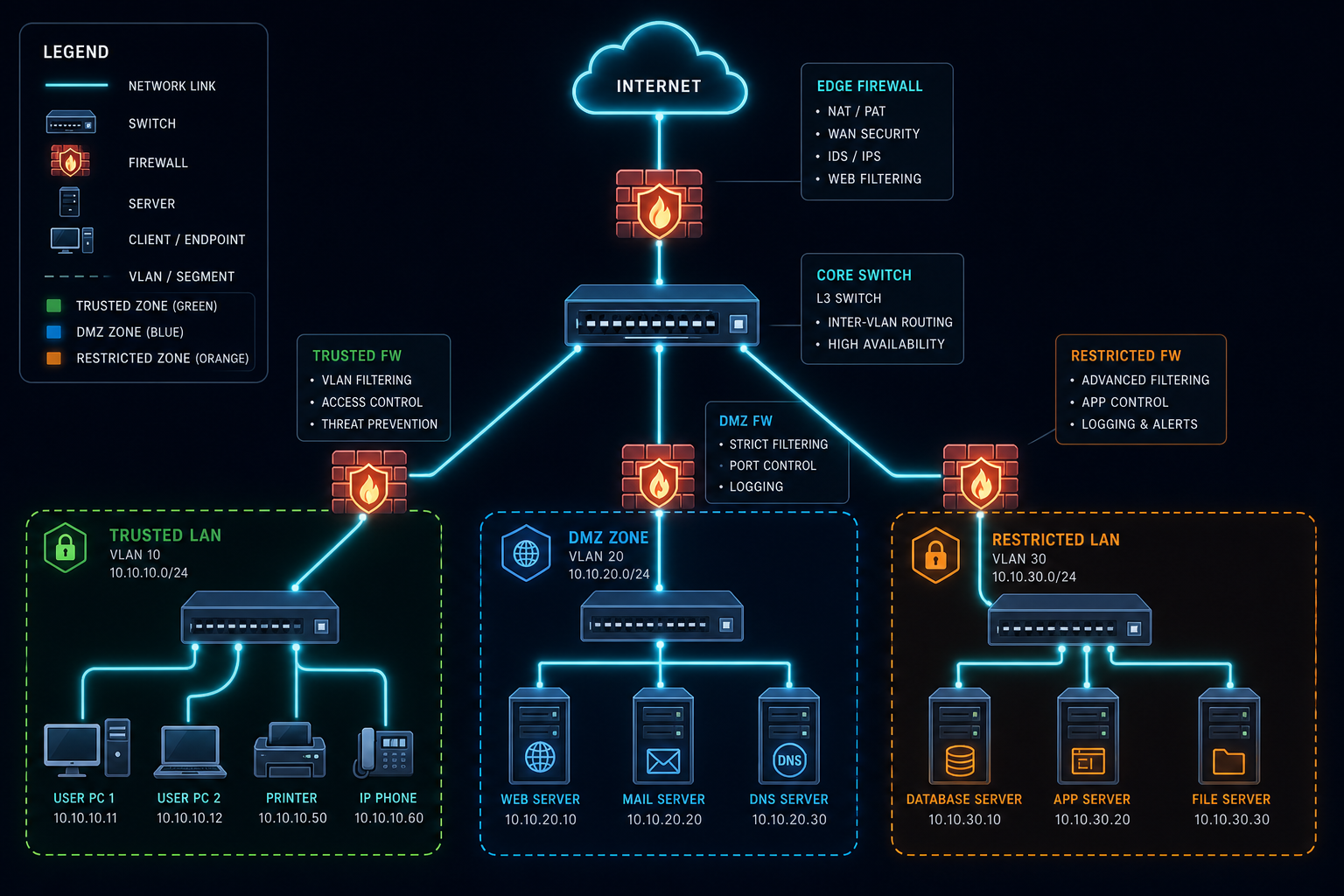 Proxmox-based segmentation for AI virtual machines and containers.
