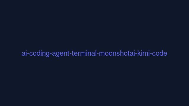 Kimi Code AI coding agent running in a terminal window