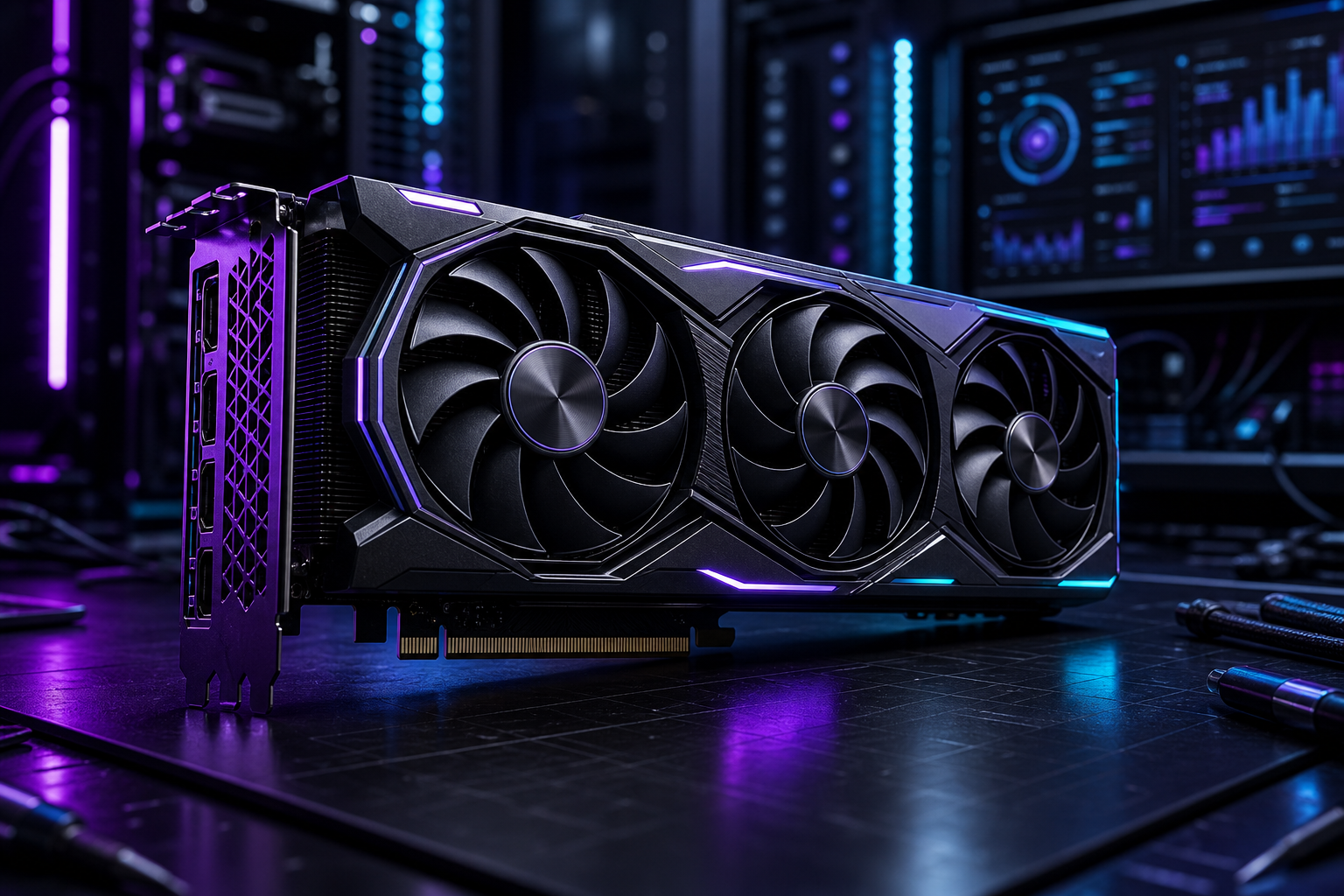 High-end GPU card used for local AI inference workloads.