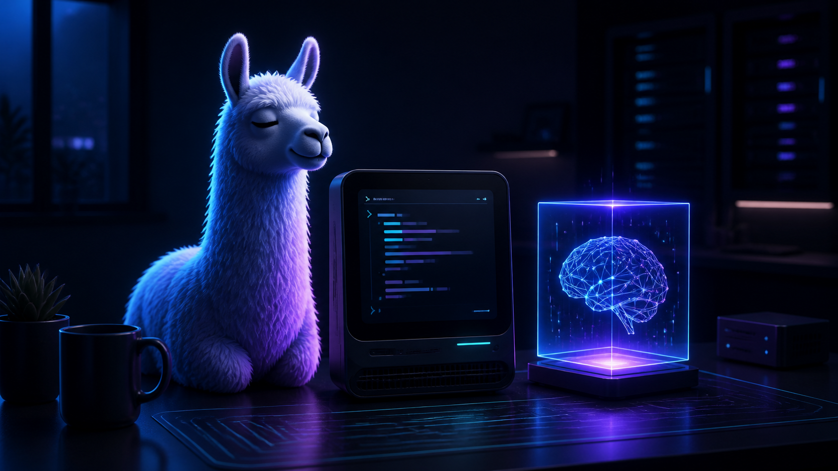 Phi-4 compact local model running on a small self-hosted server.